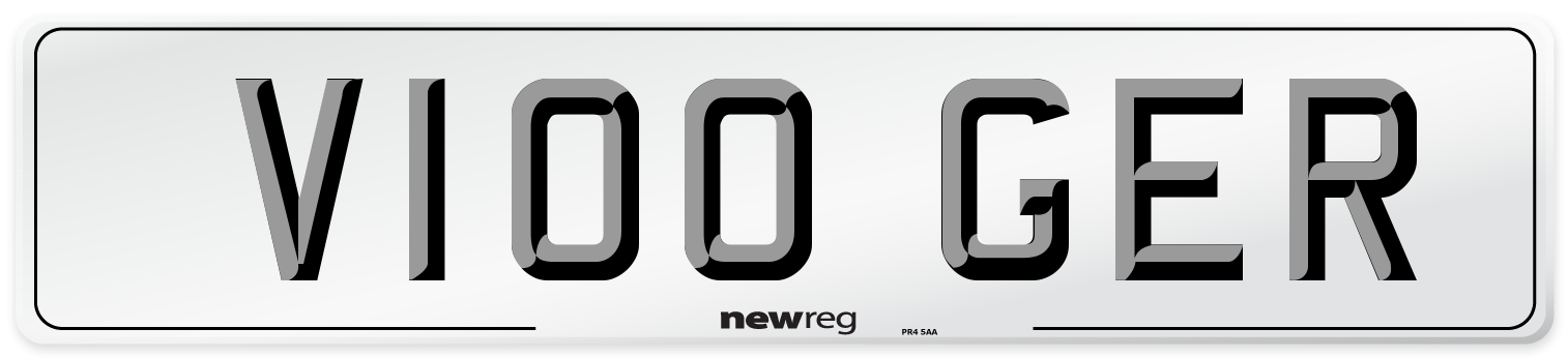 V100 GER Number Plate from New Reg
